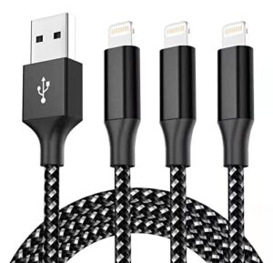 iphone charger [apple mfi certified] 3pack 10ft lightning cable fast charging iphone charger cord compatible with iphone 13 12 11 pro max xr xs x 8 7 6 plus se and more