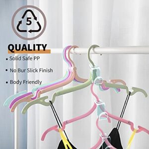 Pansyling 50PCS Clear Clothes Hanger Connector Hooks Super Space Saving for Closet Heavy Duty Load Bearing Plastic Cascading Hanger Hooks Extender Clips Connection Hooks for Velvet Huggable Hangers