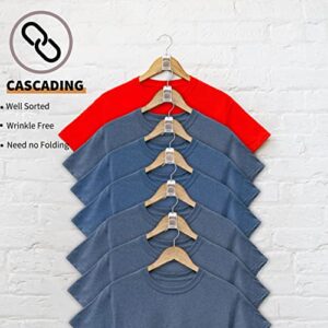 Pansyling 50PCS Clear Clothes Hanger Connector Hooks Super Space Saving for Closet Heavy Duty Load Bearing Plastic Cascading Hanger Hooks Extender Clips Connection Hooks for Velvet Huggable Hangers