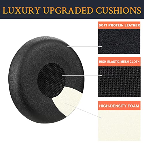 SOULWIT Replacement Ear Pads Cushions for Jabra Evolve 65/40/30/20 Headphones, Earpads for Jabra Evolve 65UC 65MS/ 40UC 40MS/ 30US 30II/ 20SE 20UC 20MS Headset (Black)