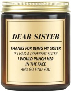 lacrima funny sister gifts - birthday gifts for sister, sisters gifts from sister, gifts for sister, sister birthday gifts from sister, lavender scented candle