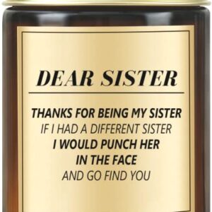 Lacrima Funny Sister Gifts - Birthday Gifts for Sister, Sisters Gifts from Sister, Gifts for Sister, Sister Birthday Gifts from Sister, Lavender Scented Candle