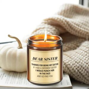 Lacrima Funny Sister Gifts - Birthday Gifts for Sister, Sisters Gifts from Sister, Gifts for Sister, Sister Birthday Gifts from Sister, Lavender Scented Candle