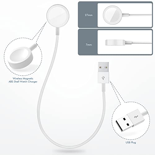 Watch Charger for Apple Watch Charger, 0.3m/1FT Short iWatch USB Wireless Magnetic Portable Charging Cable Cord Compatible with Apple Watch Series 8/7/6/SE/5/4/3/2/1