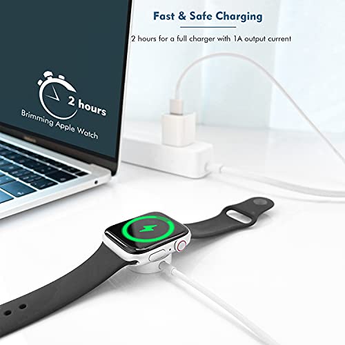 Watch Charger for Apple Watch Charger, 0.3m/1FT Short iWatch USB Wireless Magnetic Portable Charging Cable Cord Compatible with Apple Watch Series 8/7/6/SE/5/4/3/2/1