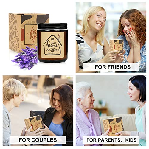 New Home Funny Housewarming Lavender Scented Candle Gift Set, Gift Ideas for New Homeowner Friend Couples Neighbor Women, Men - Home Decor, Meditation, Yoga, Relaxing Soy Aromatherapy Candle(7oz)