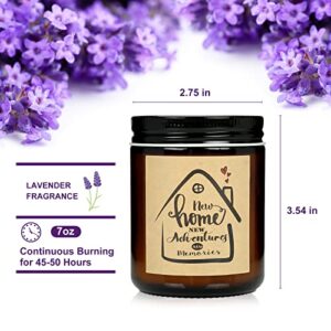 New Home Funny Housewarming Lavender Scented Candle Gift Set, Gift Ideas for New Homeowner Friend Couples Neighbor Women, Men - Home Decor, Meditation, Yoga, Relaxing Soy Aromatherapy Candle(7oz)