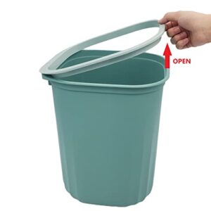 JASINCESS 1.5 Gallon Trash Can Small Plastic Wastebasket Square Trash Bin Garbage Container Bin for Bathroom, Kitchen, Bedroom, Home Office,Kids Rooms