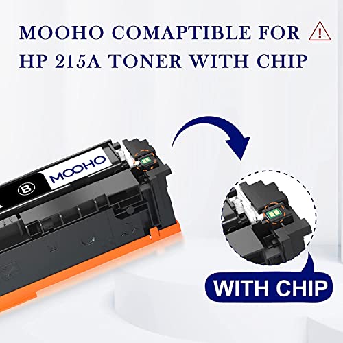 Mooho Compatible 215A Toner Cartridge with CHIP | Replacement for HP 215A Toner Compatible with Pro MFP M182, M183 Series | W2310A 2311A 2312A 2313A Printer (4-Pack)