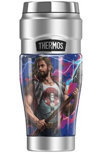 thermos thor love and thunder official ravager thor stainless king stainless steel travel tumbler, vacuum insulated & double wall, 16oz