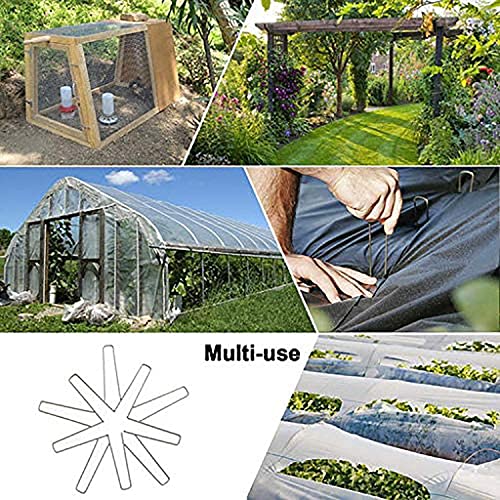 60 Packs 6 Inches Heavy Duty 11 Gauge Galvanized Steel Garden Stakes Staples Securing Pegs for Securing Weed Fabric Landscape Fabric Netting Ground Sheets and Fleece