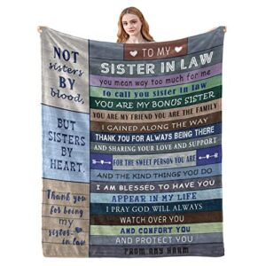 sister in law birthday gifts - gifts for sister in law - sister in law gifts blanket - sister in law gifts for women - anniversary valentine wedding sister in law gifts - bonus sister gifts 60"x 50"