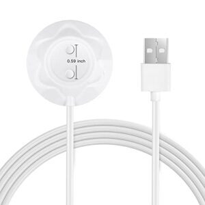 areyteco rose charger, standing magnetic charging stations, durable magnetic rose adapter fast charging cord 2.5 ft, endpoint center spacing 0.47 inch/12mm, replacement charging cord - white