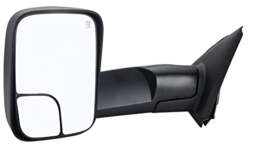 ZAPOSTS Towing Mirrors Replacement Fit for 02-08 DodgeRam 1500 for 03-09 Dodge Ram 2500 3500 Pickup Truck Power Heated Tow Folding Side View Mirror Driver Side