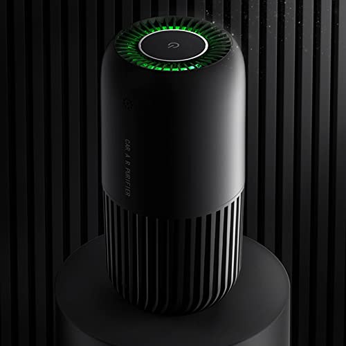 Air Purifier for Car Home Bedroom Portable Air Purifier Desktop USB Air Cleaner |with Color Lighting Black,White GP7