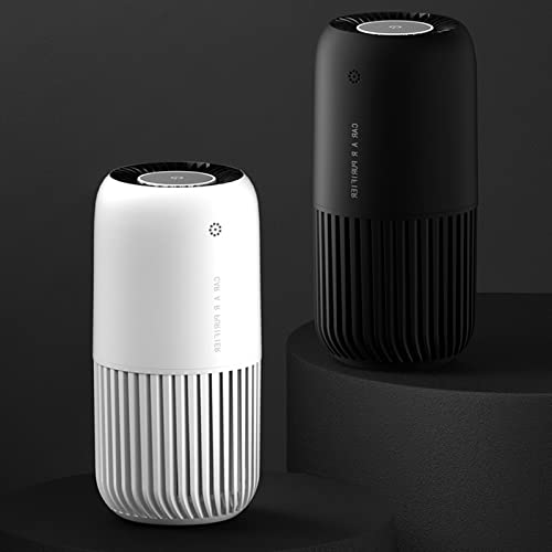 Air Purifier for Car Home Bedroom Portable Air Purifier Desktop USB Air Cleaner |with Color Lighting Black,White GP7