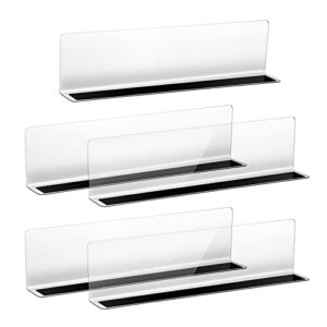 ultechnovo plastic shelf dividers, clapboard shelf dividers, supermarket shelf organizers, commodity shelf separators with magnet, 25x6cm, 5 pack