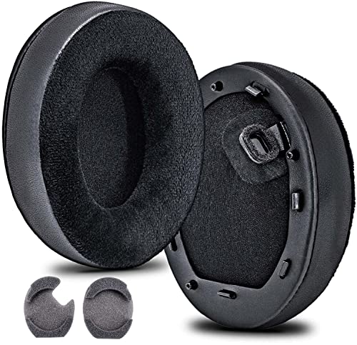 WH-1000XM4 Upgrade Hybrid Velour Earpads Replacement for WH1000XM4 WH-1000XM4 Headphones - Soft Velour/Durable Wear-Resistant Leather/Ear Cushion by JESSVIT