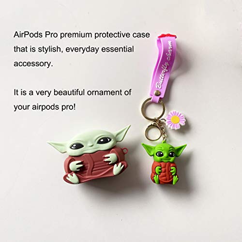 for Airpod Pro Case Soft Silicone Cute Cartoon Kawaii Funny Cover Fashion Protective Skin Accessories Keychain Girls Teens Cases for AirPod Compatible with Airpod Pro (Pro youda Baby)