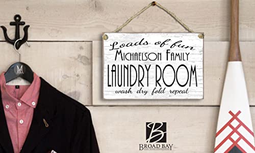 Personalized Laundry Sign Laundry Room Decoration Customized Wash Dry Fold Rinse Repeat