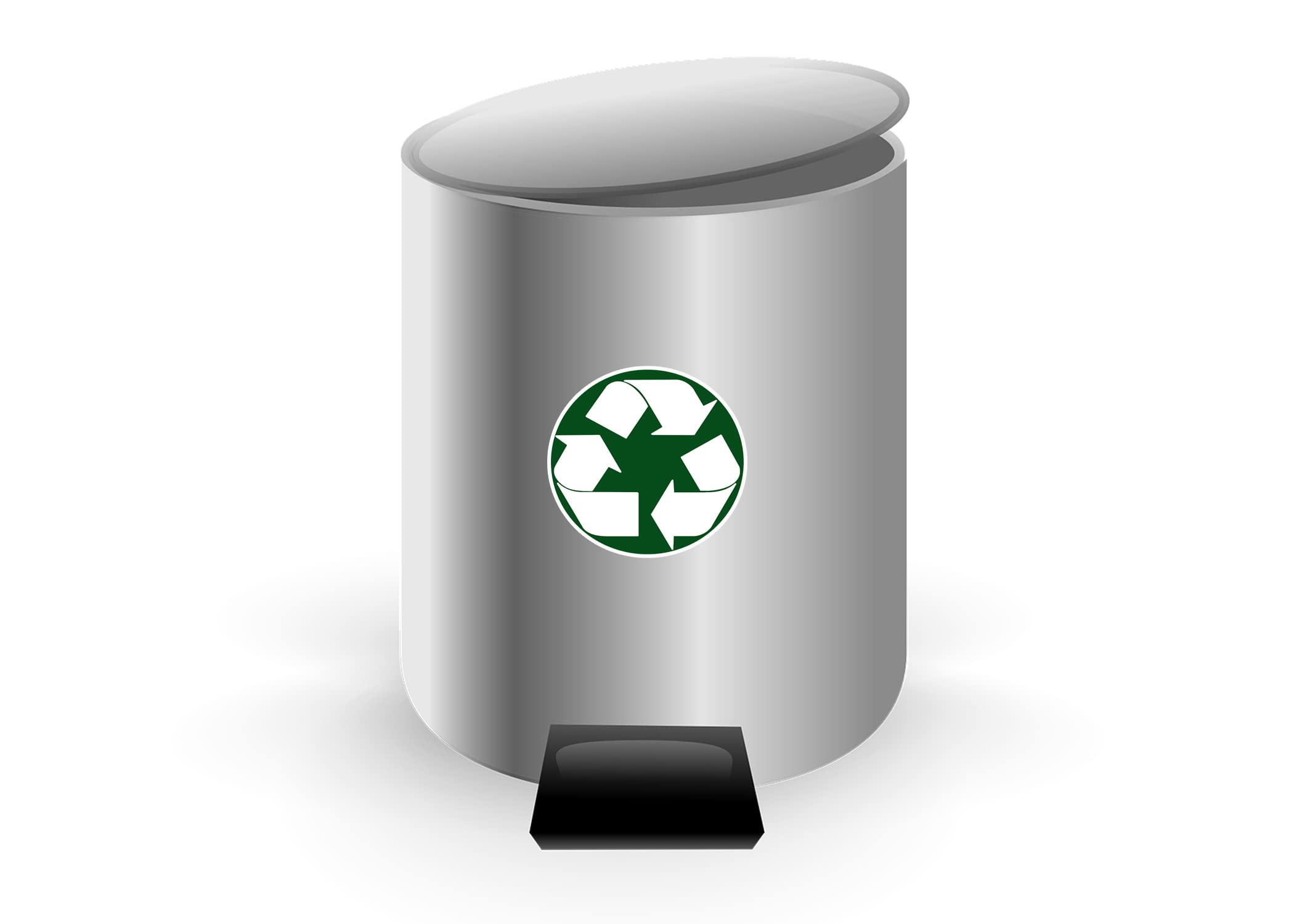 Vinyl Round Recycle Sticker Green Recycle Bin Decal Stickers 3" 4 Pack Trash Can Indoor Outdoor Home Office