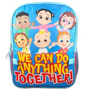 Cocomelon Backpack and Lunch Box for Kids - 6 Pc Bundle with 16" Cocomelon Backpack, Lunch Bag, Stickers, Backpack Clip, and More (Cocomelon School Supplies)