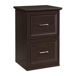 osp home furnishings jefferson 2-drawer file cabinet with euro-style drawer glides and lockdowel fastening system, vertical, espresso