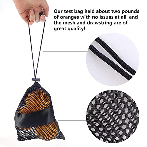 JOGILBOY 3 Pcs Mesh Bag with Sliding Drawstring Cord Lock Closure Laundry Bags Camping Nylon Drawstring Bag Storage Mesh Bags for Travel & Outdoor Activity Home Kitchen Supplies Collecting Toys