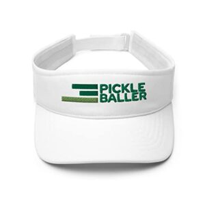 pickle baller retro pickleball visor fun pickle ball gift pickleball accessory men's and women's pickleball accessories (white)
