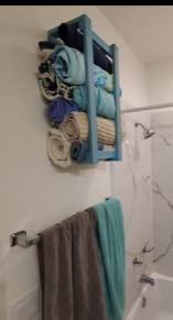 Teal Blanket Rack Quilt Rack Towel Storage 36"