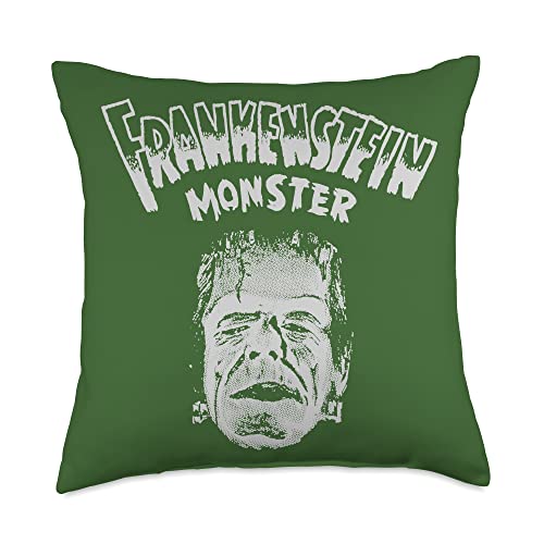 Halloween Vintage Horror Classics Gift Classic Horror Movie Vintage Frankenstein Monster Throw Pillow, 18x18, Multicolor