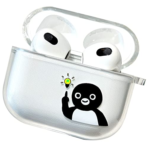 CASEWAFEE Compatible with Airpods 3 Case,Cute Soft Clear TPU Full Protective Case Shockproof Cover for AirPods 3rd Generation 2021 Charging Case Front LED Visible，Penguin Good Idea…