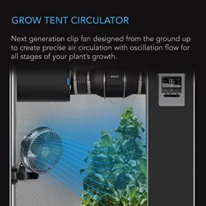 AC Infinity CLOUDRAY S6, Grow Tent Clip Fan 6” with 10-Speeds, EC-Motor, Weatherproof IP-44, Auto Oscillation, Quiet Hydroponics Circulation Cooling