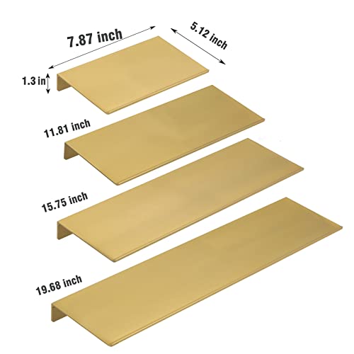 LAIGOO 2 Pcs Gold Floating Shelves for Wall Organizer, Makeup Organizer Wall Mount Bathroom Wall Shelves Countertop Organizer, Display Ledge Shelves, Space Aluminum, Shower Shelf (19.68+19.68 Inch)