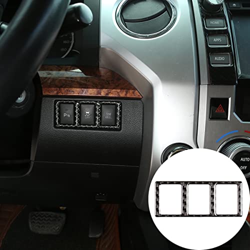 LLKUANG Soft Carbon Fiber Car Mode Button Switch Sticker,for Toyota Tundra 2014 2015 2016 2017 2018 Interior Accessories