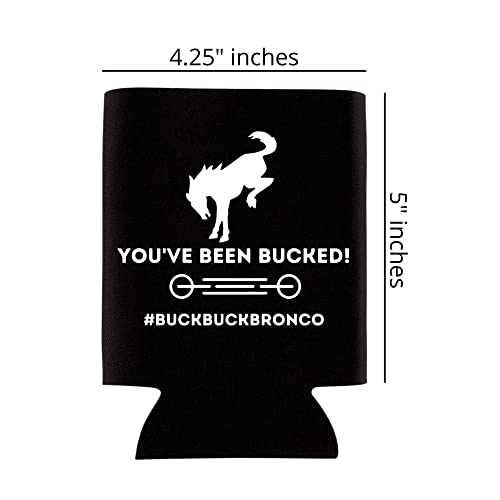 You've Been Bucked Can Cozie Holder | Bulk 20 Pack | Collapsible Foam Can Cozie Holder | Buck Buck Bronco | #BuckBuckBronco #BuckYeah