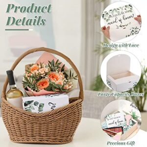 32 Pieces Bridesmaid Proposal Box Set Proposal Box Will You Be My Bridesmaid Cards with Envelopes Satin Scrunchie Bridesmaid Gift Box for Bridal Shower Wedding Bachelor Party (Greenery Style)