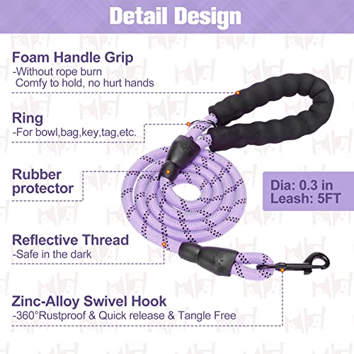 BEAUTYZOO Small Dog Harness and Leash Set,Step in No Chock No Pull Soft Mesh Dog Harnesses Reflective for Extra-Small/Small Medium Puppy Dogs and Cats, Plaid Dog Vest Harness for XS S Pets, Purple S