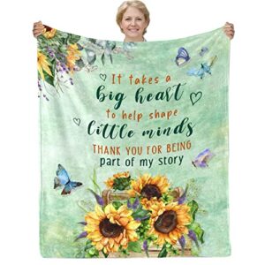 FAIVHSO Happy Retirement Gifts Teacher's Day Gifts Teacher Gifts Blanket for Women - Thank You Gifts for Teacher, Graduation Retirement Thanksgiving for Teacher Throw Blankets 60" x 50"