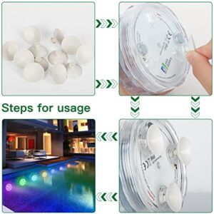 YiaMia 12 Upgraded Rubber Suction Cups for Submersible Lights Pool Lights Pond Lights, Hookless, 0.94inch for Home Decor and Organization