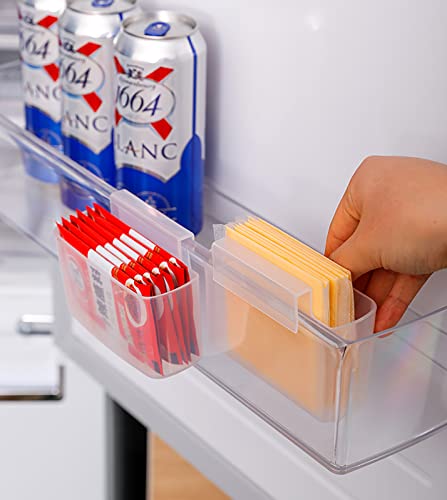 WonLiq 2 Pack-Cheese Sticks Storage Cheese Slices, Refrigerator Side Door Hanging Storage Box, Cooking Tools for kitchen,Storing Seasoning Bags
