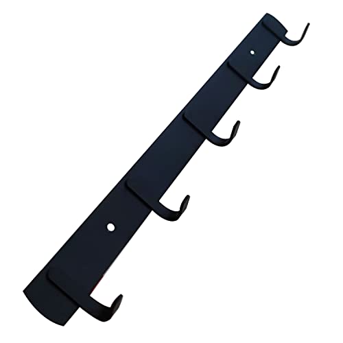 SUNUNICO Coat Rack Wall Mounted, Wall Coat Rack with 5 Sliding Hooks Heavy Duty Coat Hooks for Coats Towel Robes Purse Hat