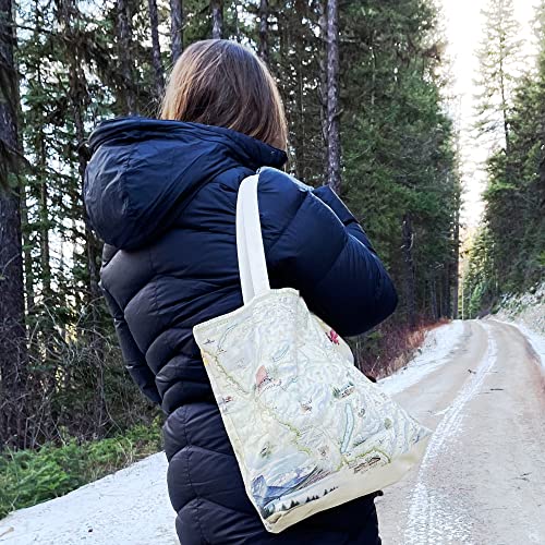 Xplorer Maps Texas State Map Canvas Tote Bag with Handles, Cloth Grocery Shopping Bag, Reusable & Eco-friendly Bag, 100% Cotton, Washable, 18 wide x 15 tall