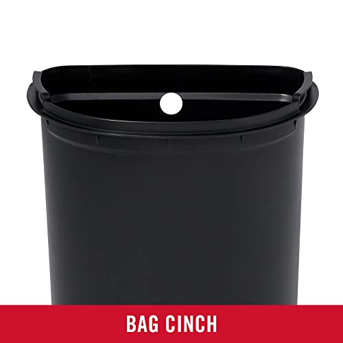 Rubbermaid Stainless Steel Semi-Round Step-On Trash Can, 1.6-Gallon, Charcoal, Small Wastebasket with Lid for Home/Kitchen/Bathroom/Office