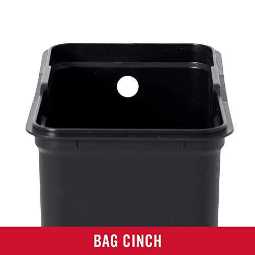 Rubbermaid Stainless Steel Slim Step-On Trash Can, 2.6-Gallon, Charcoal, Wastebasket with Lid for Home/Bathroom/Kitchen