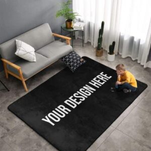 custom rug personalized add your own logo image carpet upgrade ultra soft anti-skid area rugs for living room bedroom kids room home decor 36 x 24 inch
