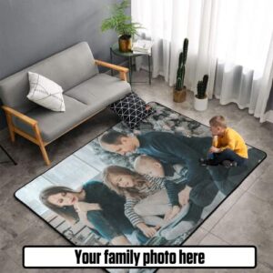 Custom Rug Personalized Add Your Own Logo Image Carpet Upgrade Ultra Soft Anti-Skid Area Rugs for Living Room Bedroom Kids Room Home Decor 36 x 24 Inch