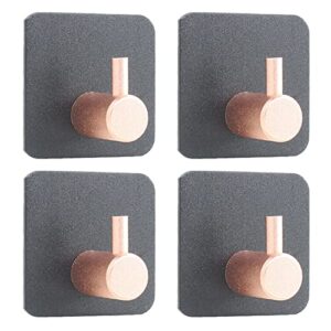 Coat Hooks Universal Bathroom Towel Coat Hanging Racks Lustrous Surface for Living Room Rose Gold & Black