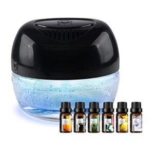ap airpleasure water-based purifier air washer, revitalizer with 6 colorful lights- plus lavender, orange, citronella,lemon, breathe easy, jasmine & camellia, 10ml each