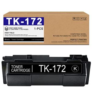 zpzz 1 black tk-172 tk 172 (1t02lz0us0) compatible toner cartridge replacement for kyocera ecosys p2135d p2135dn fs-1320d fs-1370dn printer ink cartridge,sold by dzydzswgs